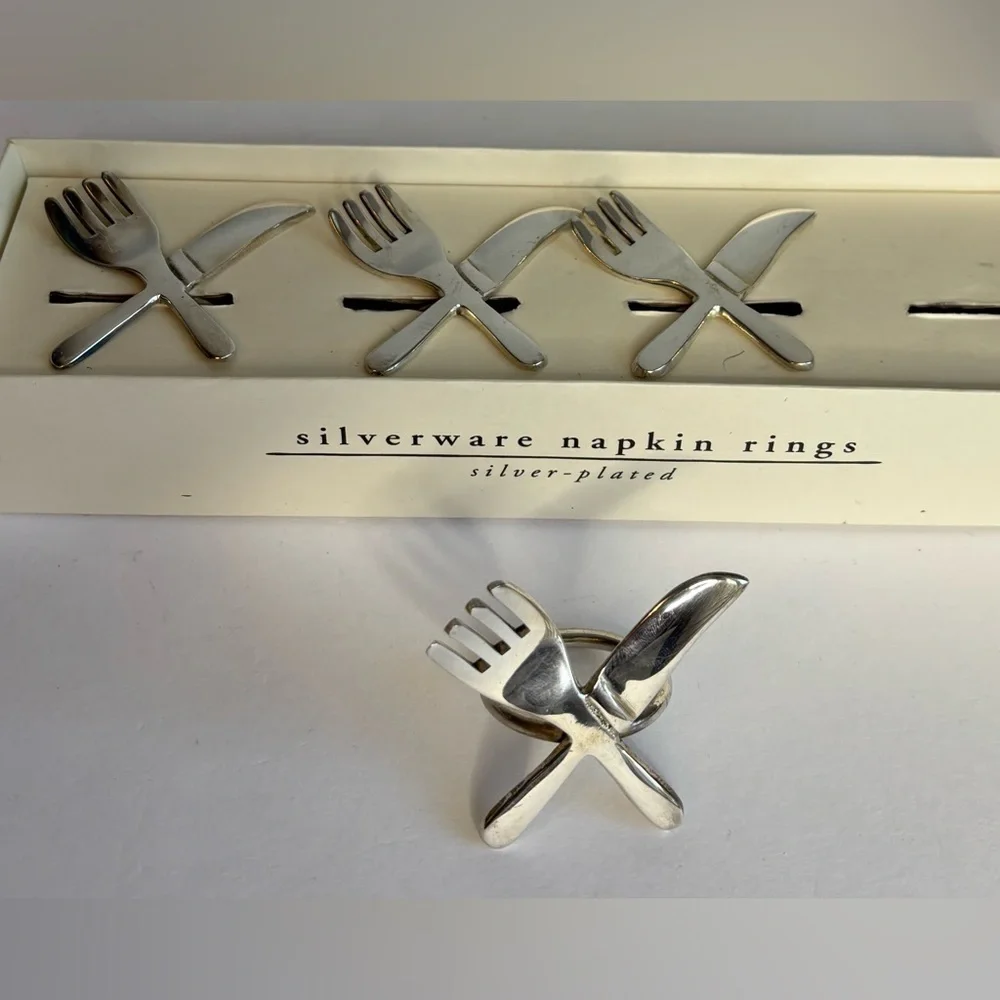NAPKIN RINGS (PIER 1 FORK/KNIFE) (SET OF 4)